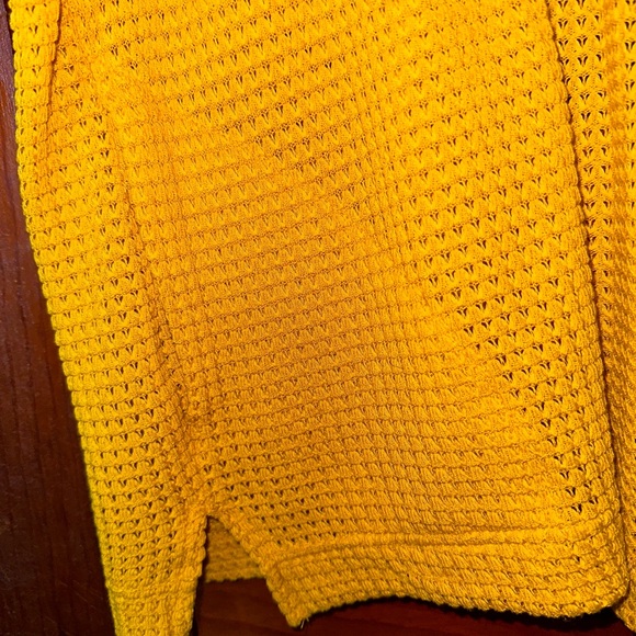 Wild Fable Yellow Waffle-Knit Cardigan Sweater - Picture 8 of 8